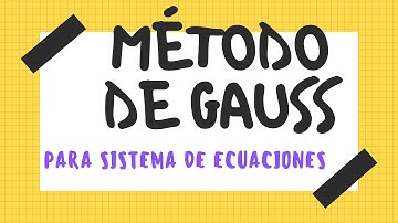 Método de Gauss ( 2x2 )