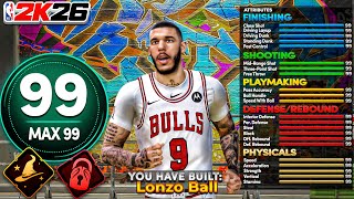 *NEW* NBA 2K26 BEST 6’5 LONZO BALL PG BUILD FOR SEASON 7!😈 (ISO LOCKDOWN) 