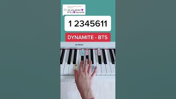 Thumbnail of Dynamite- BTS (Piano Tutorial) #dynamitebts #btspiano #pianotutorialeasy #pianobeginner #summypiano