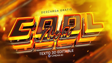 TEXTO 3D EDITABLE CINEMA 4D / Texto 3D Para Flyers / Descarga Gratis