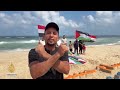 Artists in Gaza pay tribute to Egypt coach: Hossam Hassan waved Palestinian flag at world cup
