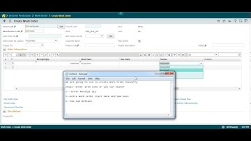 Ramco ERP  Work order creation