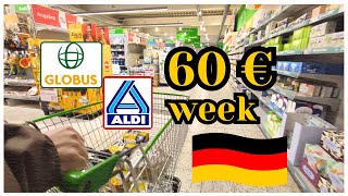 🇩🇪  60€ Grocery Shopping at Globus and Aldi in Germany | Prices 2025 | Weekly Budget for a Couple