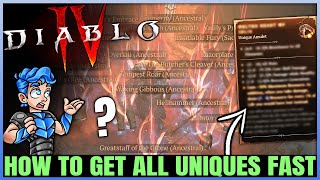 Diablo 4 - You Need THIS Incredible Unique - All Classes - Fast Best Unique Gear Farm Guide