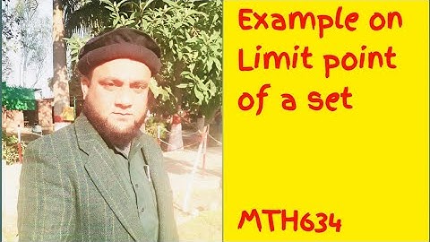 MTH634 Topology : Example no A  on limit Point of a Set