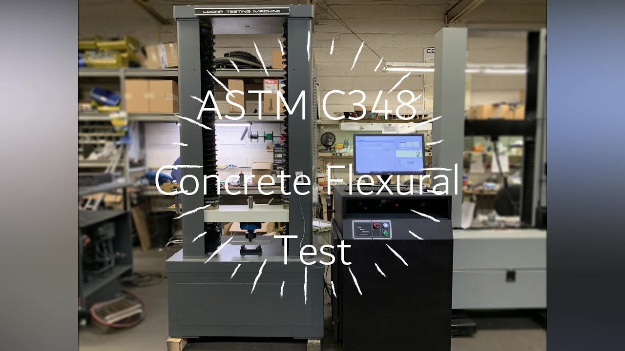 ASTM C348 Concrete Flexural Test Performed on Frank Bacon Machinery ...