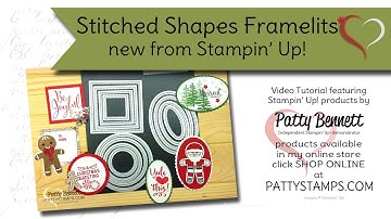 New Stitched Shape Framelits from Stampin Up! - Christmas Tags by Patty Bennett