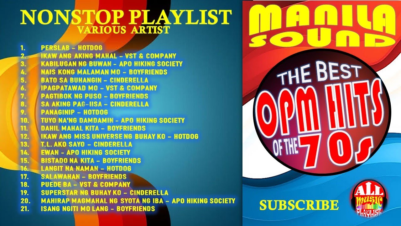 ⁣THE BEST OF OPM HITS OF THE 70s - MANILA SOUND Nonstop Playlist of the 70s Classic Songs