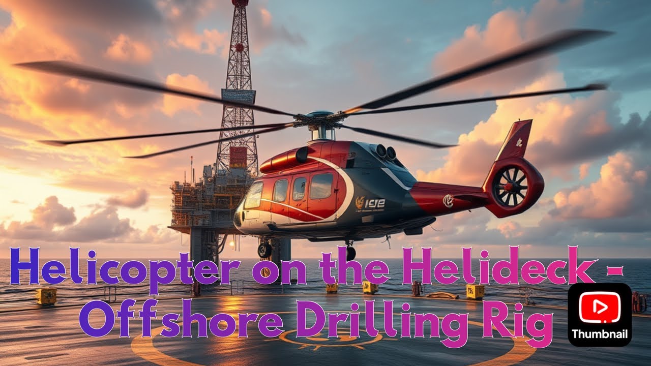 Helicopter on the Helideck - Offshore Drilling Rig - YouTube