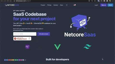NetcoreSaas Demo - .NET Core + VueJS + TailwindCSS