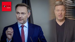 In Videonachricht wird Habeck plötzlich emotional und stichelt gegen Lindner