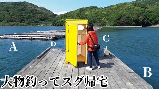 おばさんが扉から出てきて！そそくさと大物釣って帰っていった・・・