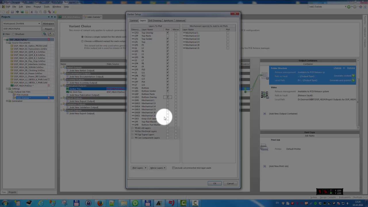 Экспорт гербер файлов из Altium Designer - YouTube