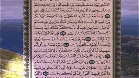 القران الكريم سورة النحل من الاية 73 الى الاية 87