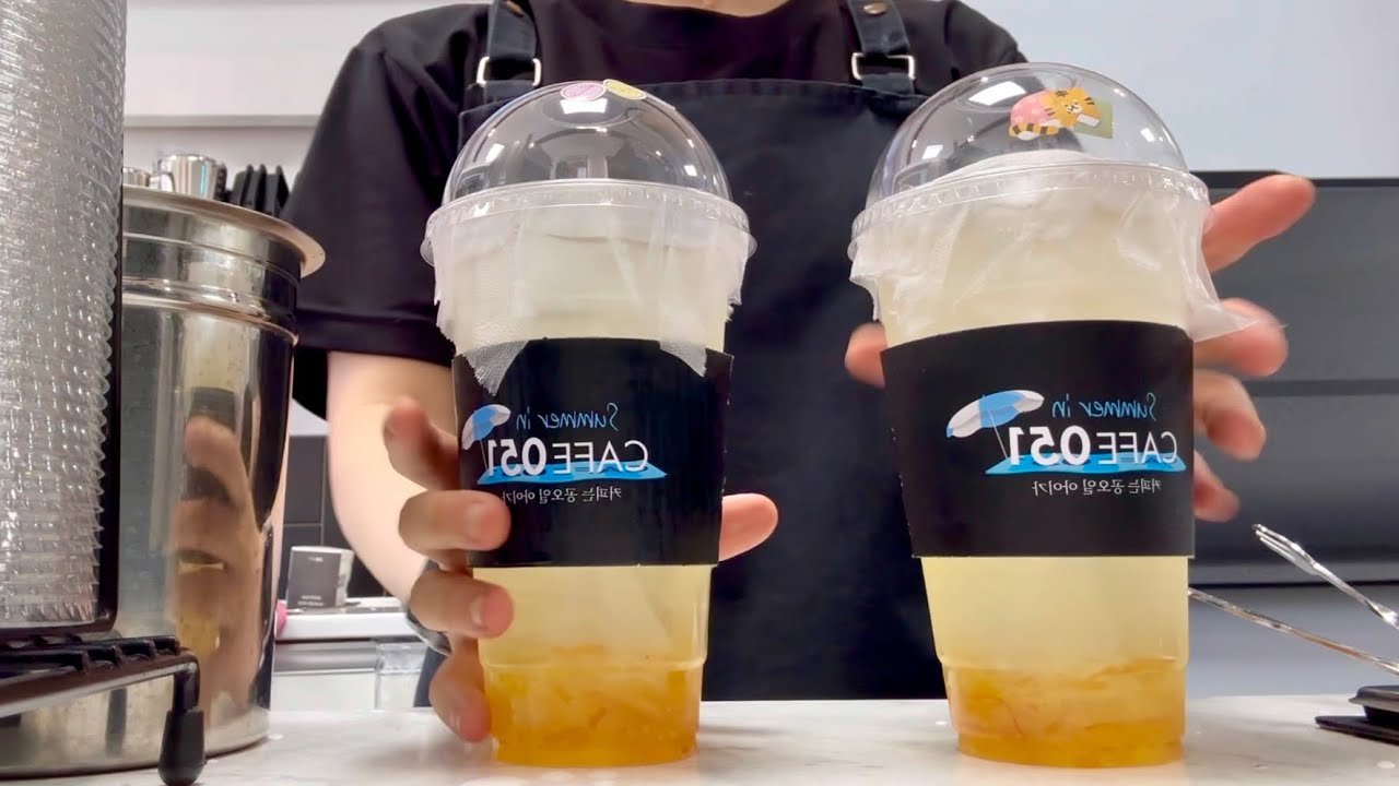 빙글 빙글 돌아가는 아메 공장 카페 asmr 4K