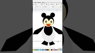 CorelDRAW me Shape Tool se Cute Cartoon Kaise Banaye | #shorts #coreldraw #cartoon #graphicdesign