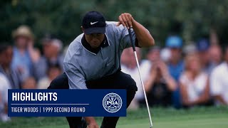 Every Shot from Tiger Woods' Second Round Charge! | 1999 PGA Championship