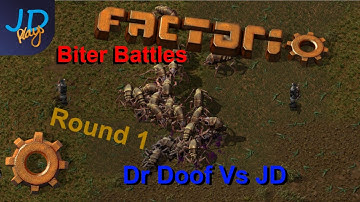 Factorio PvP Biter Battles  Dr Doof Vs JD Practice Match 1