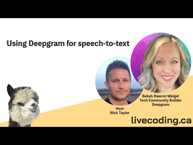 Using Deepgram for speech-to-text with Bekah H. Weigel