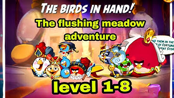 Angry birds 2 the flushing meadow adventure level 1-8 ( 30 nov  2025) #ab2 hat set adventure today
