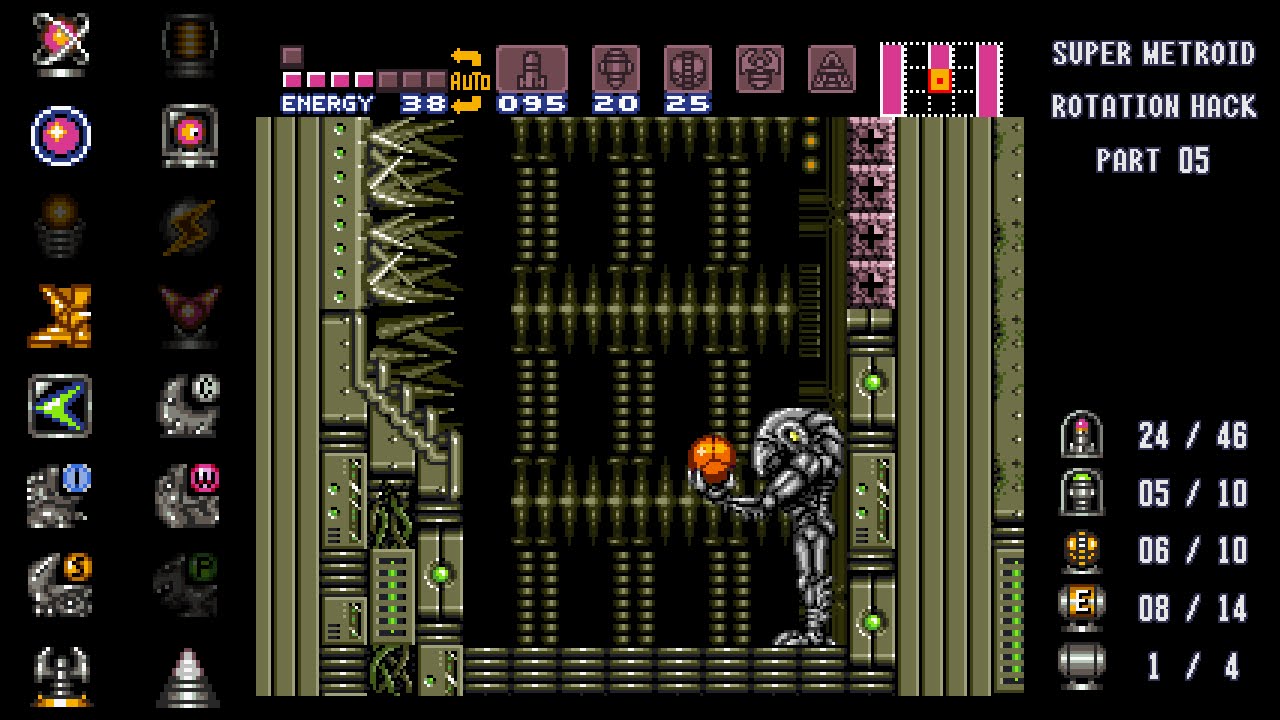 Metroid Hack 【改造メトロイド】Super Metroid Rotation Hack 100% part05【720p60HD】 - YouTube