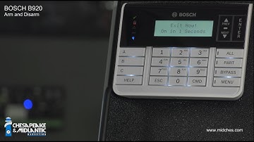 Bosch B920 Keypad Arming and Disarming
