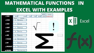 How to use Mathematical functions in excel with examples