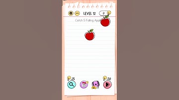 Brain Out Level 12 Challenge!" #relaxingart |Catch 5 falling Apples!
