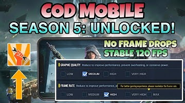 ALL MAX! UNLOCK MAX FPS AND GRAPHICS IN COD MOBILE SEASON 5 2023 | FOR ALL ANDROID VERSION