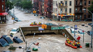 New York Underwater Flash Flooding Sweep Cars As Streets Become Rivers In Queens