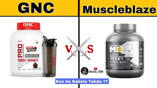 GNC whey protein vs Muscleblaze whey protein which one bestt ?? #wheyprotein #supplements