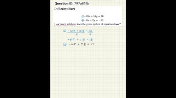 Digital SAT Math – Algebra (Hard) | Identifying No Solution Using Ratios | ID: 797a81fb
