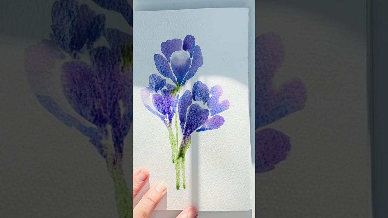 Quick and Easy Crocus Painting – Relax and Enjoy! 💜🖌️ 