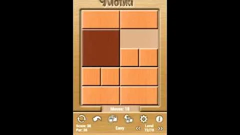 Klotski Easy Level 72 of 78 Par solution