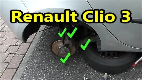 Renault Clio 3 - Rear brakes - Repairing a stuck brake caliper, replacing discs, pads and cables