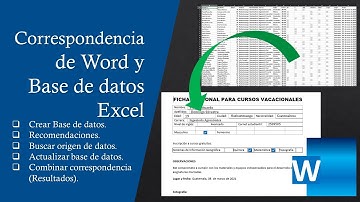 Combinar correspondencia entre Word y Excel Tutorial Completo 2021
