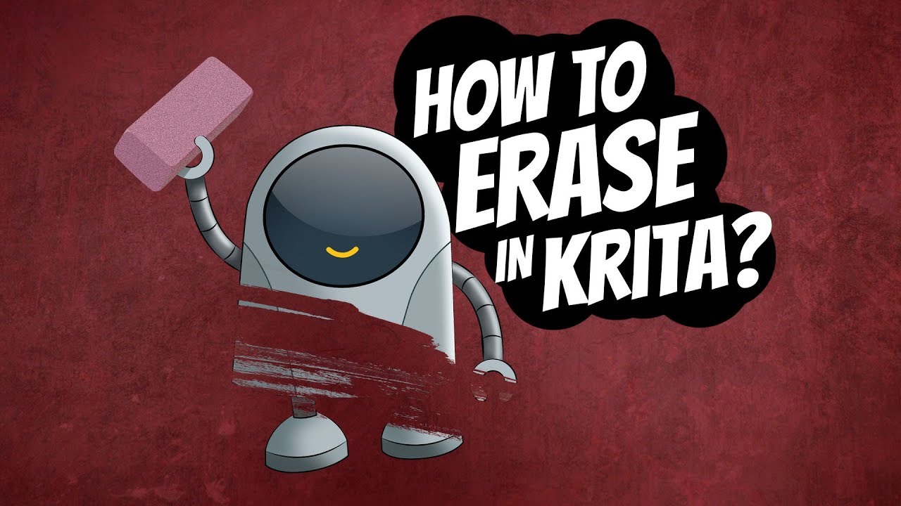 How to erase in Krita - YouTube