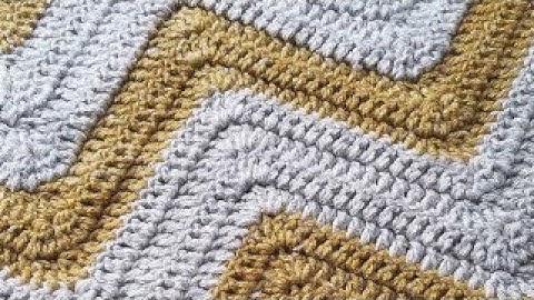 DOUBLE CROCHET CHEVRON - Sharp RIPPLE/CHEVRON Stitch - Crochet