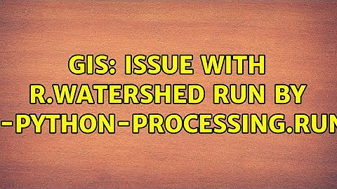 GIS: Issue with r.watershed run by QGIS-Python-processing.runalg