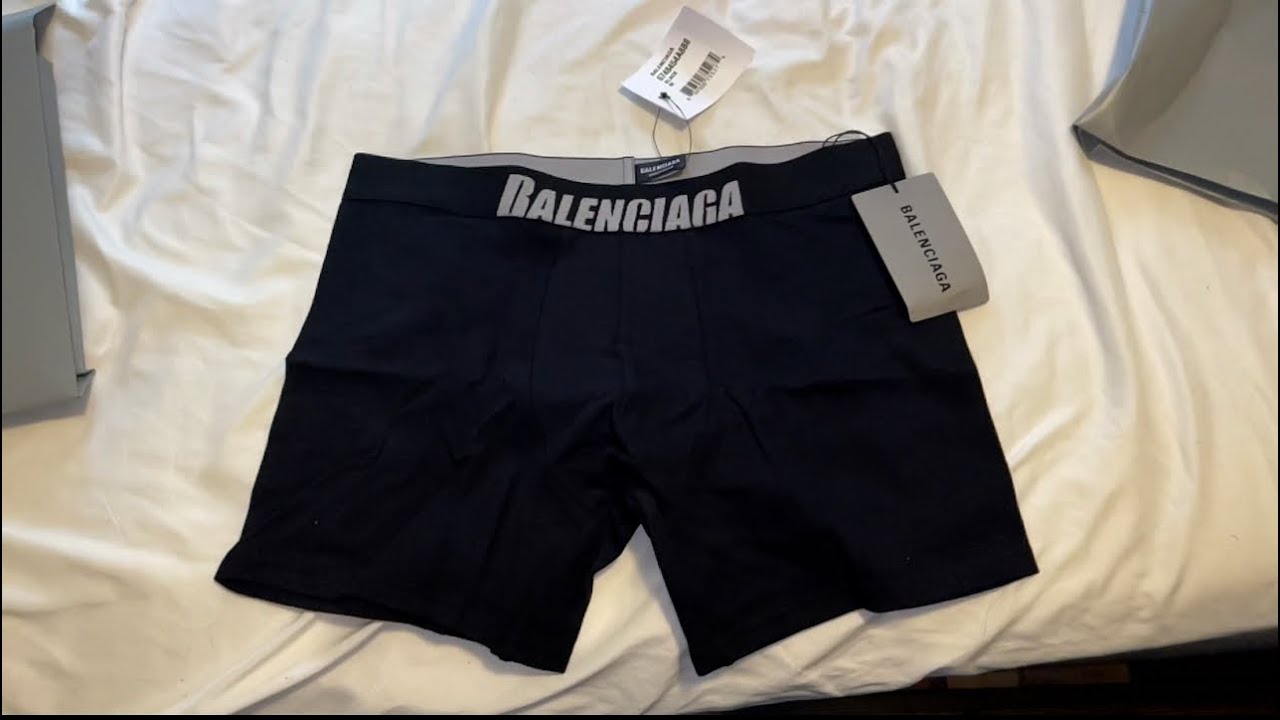 Balenciaga Logo Band Boxer Brief 'Black' Full Review 