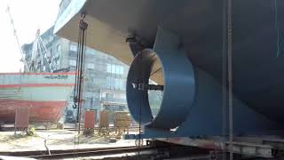 Propeller shaft, korte nozzle,  rudder bush