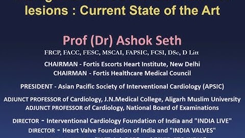 Calcium Management in PCI Update Present & Future Prof Ashok Seth
