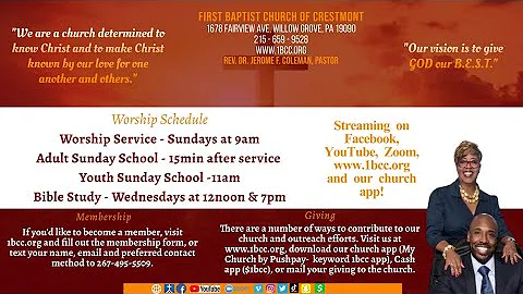 "A Call to Remain Faithful" - Min. Eric Dutton (1/...