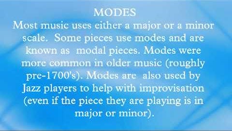 Introduction to Scales and Modes