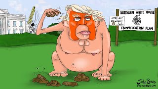 October 22 Funny American Political Cartoon - Breaking News - Us Politic Caricature - Trump Satire