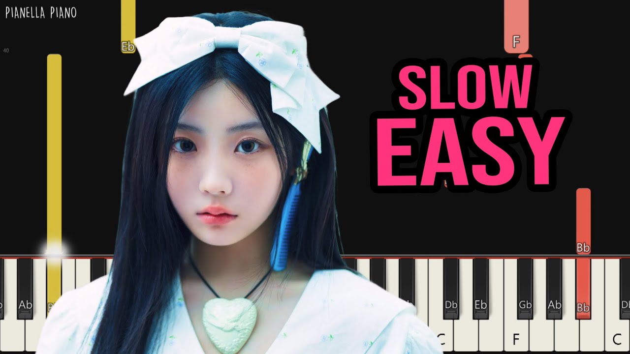 ILLIT - NOT CUTE ANYMORE | SLOW EASY Piano Tutorial by Pianella Piano