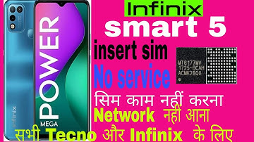 infinix smart  5  insert sim card/ No service  solutions 101%