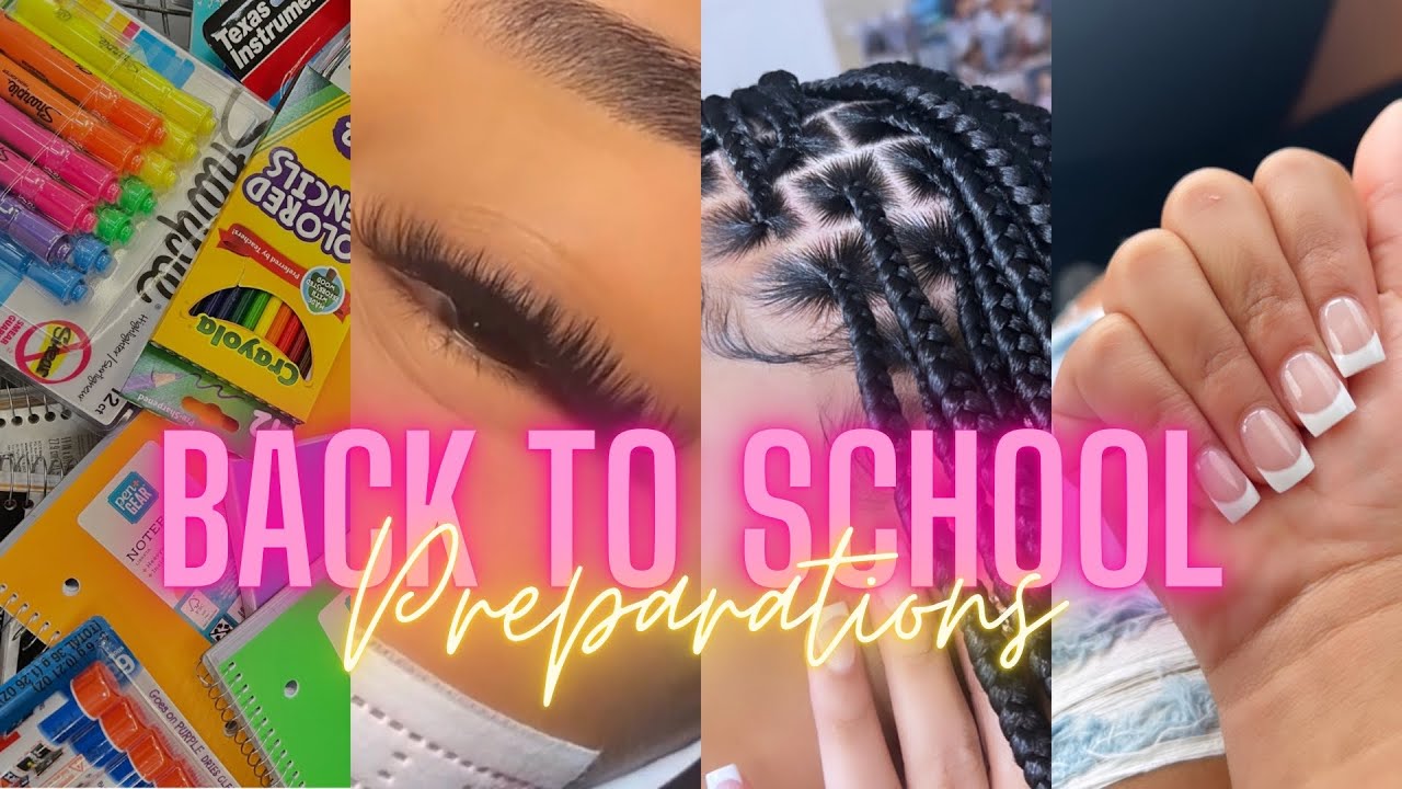 Back To School Preparations|nails,hair, lashes + more - YouTube