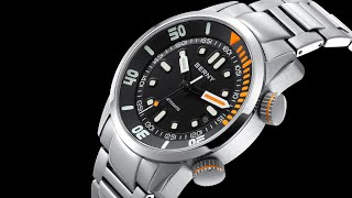 BERNY New Version All S/S Compressor Dive Watch, ThreeTone Super Luminous, 20ATM, Sapphire AM339MS