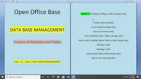 Create and Edit Tables in Design View